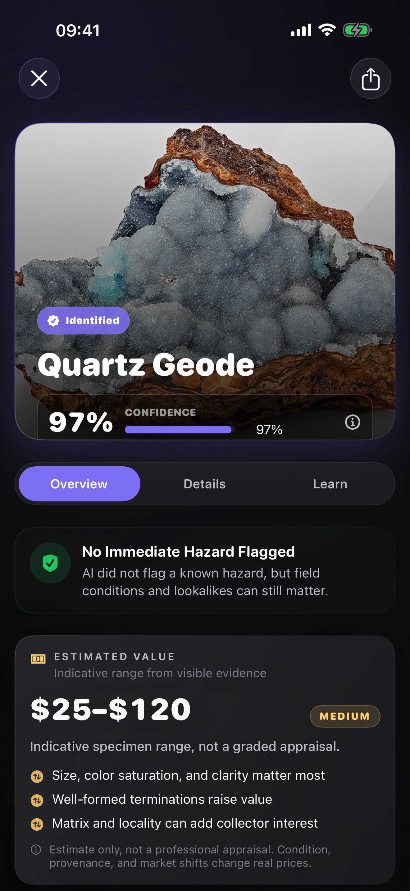 Gemr AI: Crystal ID: Compare the crystal