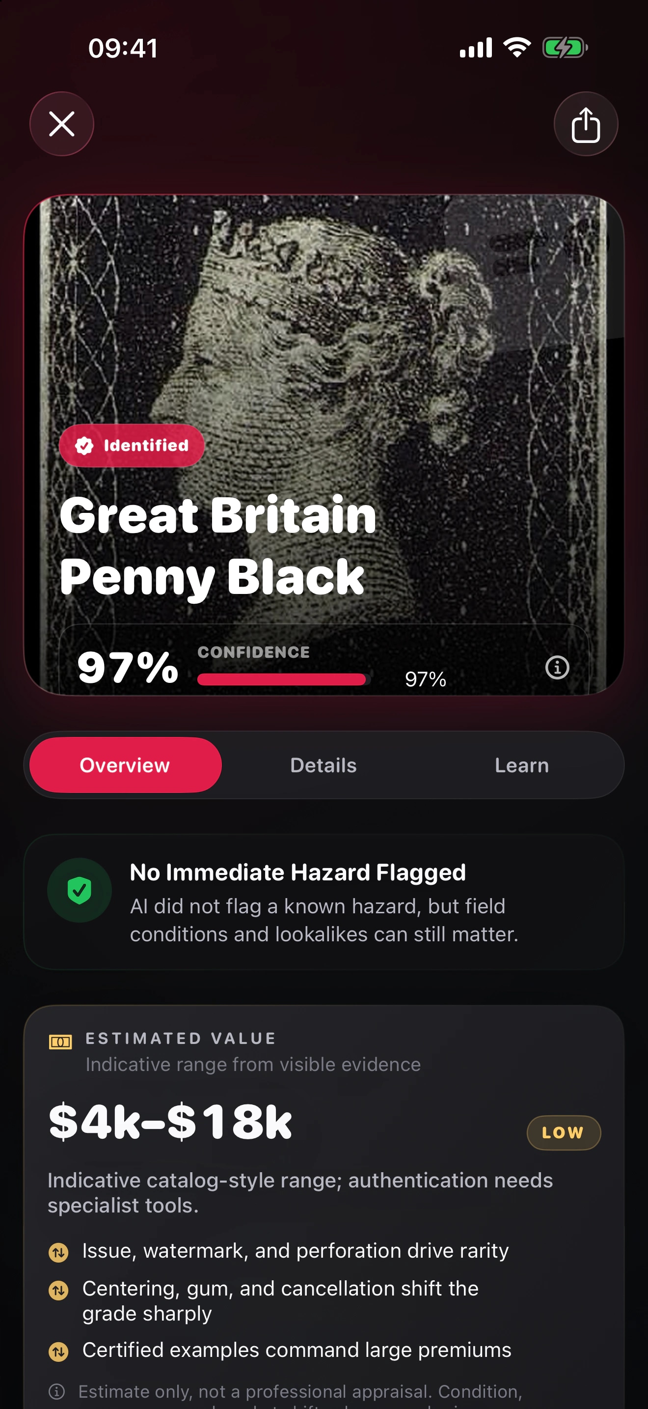 Stamply AI: Stamp ID: Compare the stamp