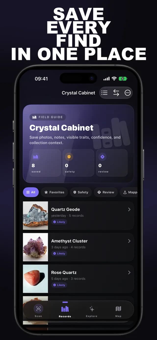 Gemr AI: Crystal ID screenshot 2: crystal identification