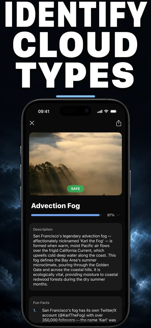 Nimbus AI: Cloud Identifier screenshot 1 — cloud identification