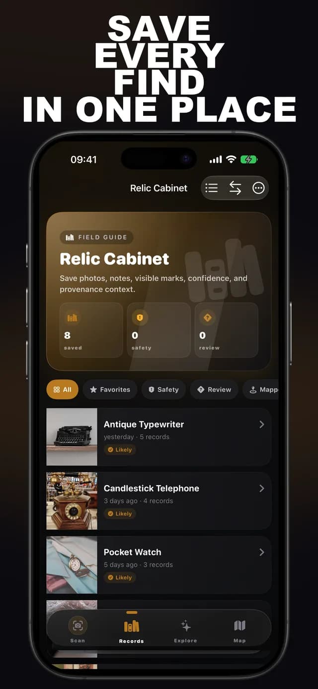 Relicr AI: Antique ID screenshot 2: antique identification
