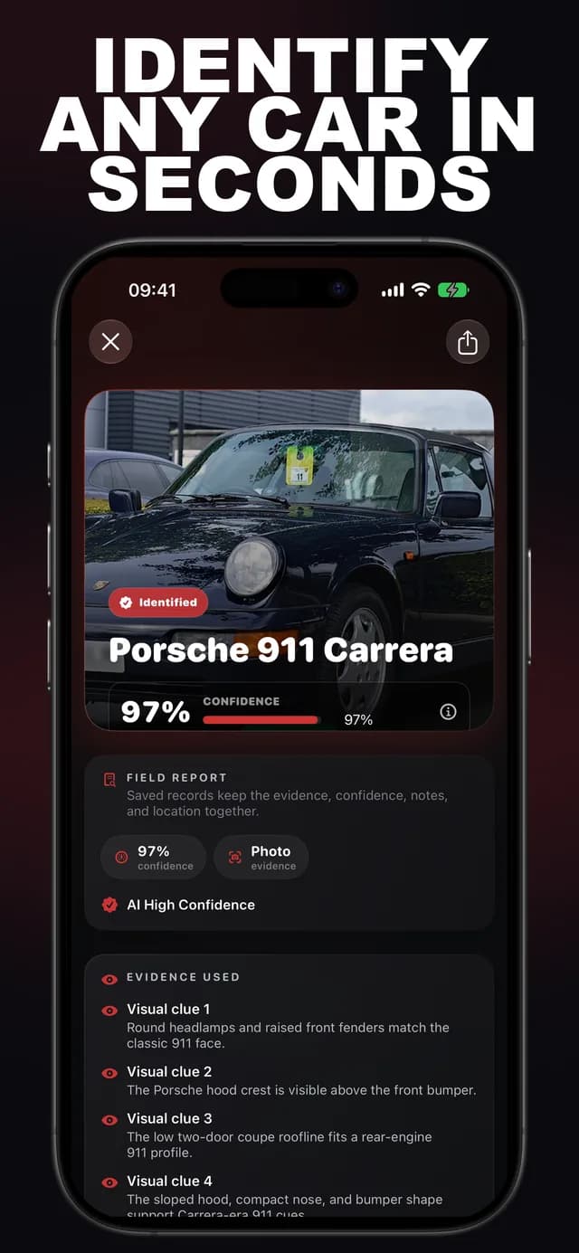 Vroom AI: Car Identifier screenshot 1: car identification